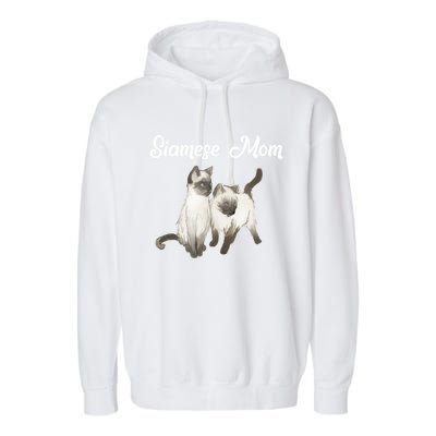 Siamese Cat Gift Siamese Mom Gift Siamese Cat Funny Gift Garment-Dyed Fleece Hoodie