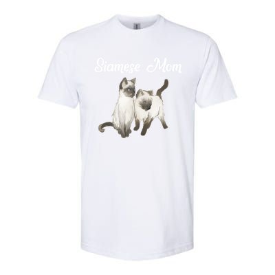 Siamese Cat Gift Siamese Mom Gift Siamese Cat Funny Gift Softstyle CVC T-Shirt