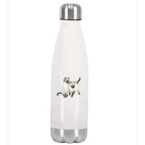 Siamese Cat Gift Siamese Mom Gift Siamese Cat Funny Gift Stainless Steel Insulated Water Bottle