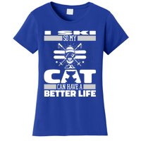 Skiing Cat Gift Winter Sports Ski Skier Gift Women's T-Shirt