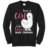 Silkie Chicken Girl Who Loves Silkie Chickens Sweatshirt