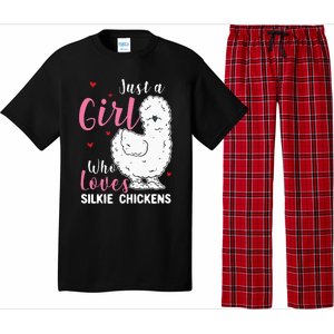 Silkie Chicken Girl Who Loves Silkie Chickens Pajama Set