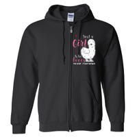 Silkie Chicken Girl Who Loves Silkie Chickens Full Zip Hoodie