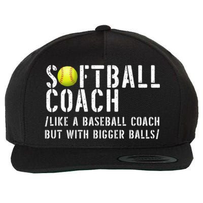 Softball Coach Gift Softball Dad Softball Coach Gift Wool Snapback Cap