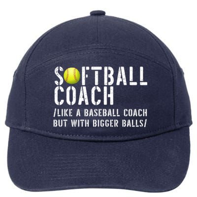 Softball Coach Gift Softball Dad Softball Coach Gift 7-Panel Snapback Hat