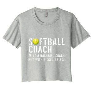 Softball Coach Gift Softball Dad Softball Coach Gift Women's Crop Top Tee