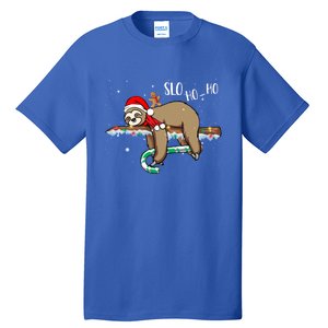 Sloth Christmas Gift Merry Slothmas Slo Ho Ho Cool Gift Tall T-Shirt