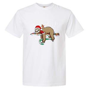 Sloth Christmas Gift Merry Slothmas Slo Ho Ho Cool Gift Garment-Dyed Heavyweight T-Shirt