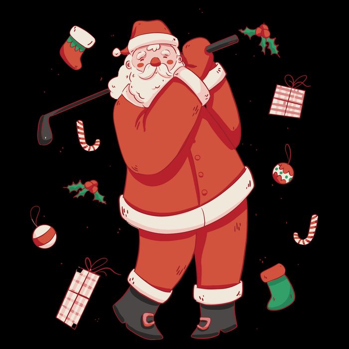 Santa Claus Golf Lover Holiday 16 in Basic Backpack