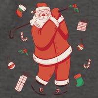 Santa Claus Golf Lover Holiday Vector Backpack