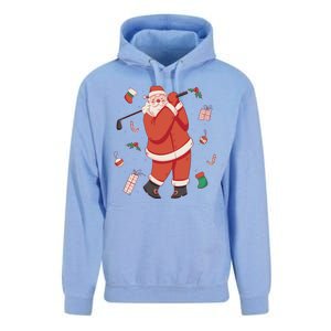 Santa Claus Golf Lover Holiday Unisex Surf Hoodie