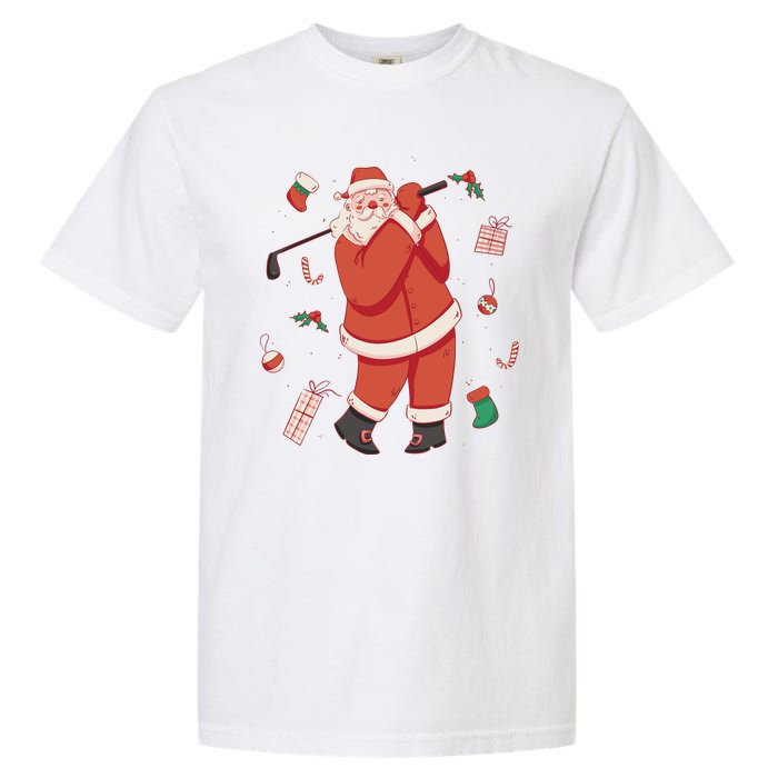 Santa Claus Golf Lover Holiday Garment-Dyed Heavyweight T-Shirt