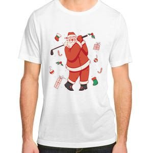 Santa Claus Golf Lover Holiday Adult ChromaSoft Performance T-Shirt