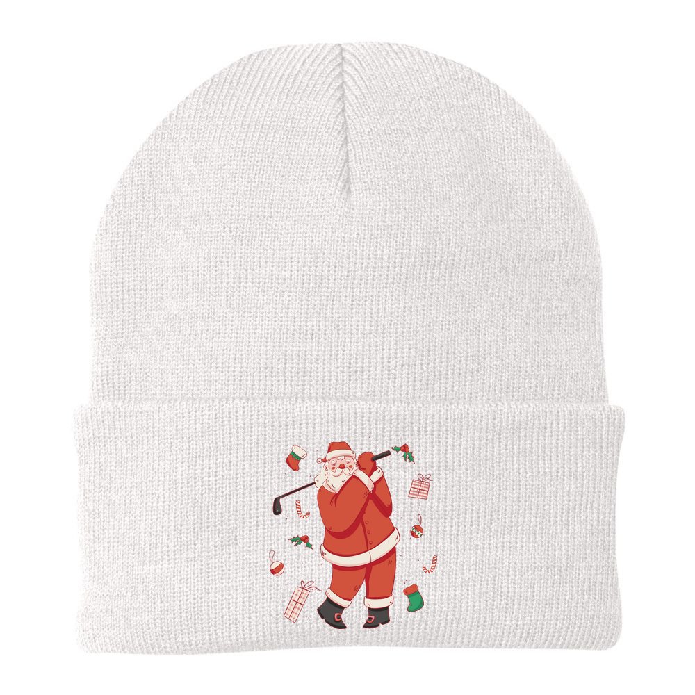 Santa Claus Golf Lover Holiday Beanie