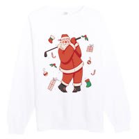 Santa Claus Golf Lover Holiday Premium Crewneck Sweatshirt