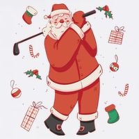 Santa Claus Golf Lover Holiday Womens Tank Top