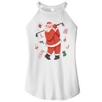 Santa Claus Golf Lover Holiday Women's Perfect Tri Rocker Tank