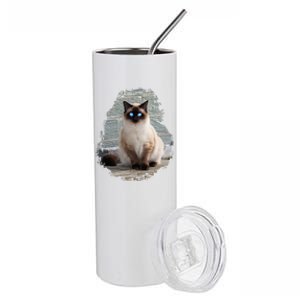 Siamese Cat Gift Stainless Steel Tumbler