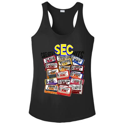 Sec Conference Greatest Hits College Football Game Day Cassette Tape Ladies PosiCharge Competitor Racerback Tank