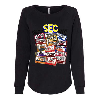 Sec Conference Greatest Hits College Football Game Day Cassette Tape Womens California Wash Sweatshirt