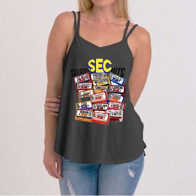 Sec Conference Greatest Hits College Football Game Day Cassette Tape Women's Strappy Tank