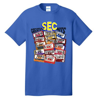 Sec Conference Greatest Hits College Football Game Day Cassette Tape Tall T-Shirt