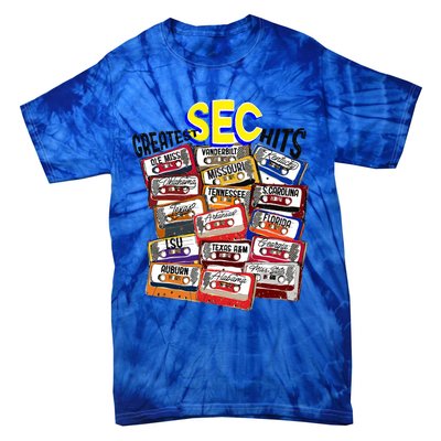 Sec Conference Greatest Hits College Football Game Day Cassette Tape Tie-Dye T-Shirt