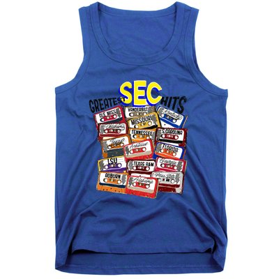 Sec Conference Greatest Hits College Football Game Day Cassette Tape Tank Top