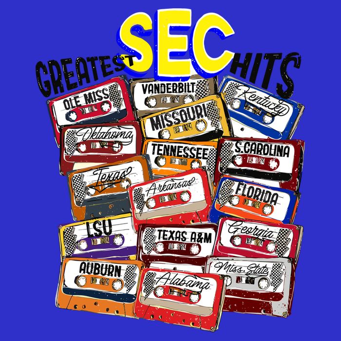 Sec Conference Greatest Hits College Football Game Day Cassette Tape Visor