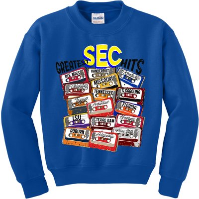 Sec Conference Greatest Hits College Football Game Day Cassette Tape Kids Sweatshirt