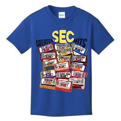 Sec Conference Greatest Hits College Football Game Day Cassette Tape Kids T-Shirt