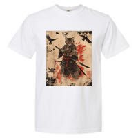 Samurai Cat Graphic Warrior Vintage Japanese Art Anime Garment-Dyed Heavyweight T-Shirt