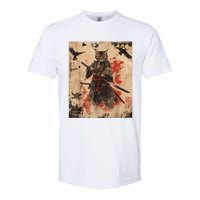 Samurai Cat Graphic Warrior Vintage Japanese Art Anime Softstyle CVC T-Shirt