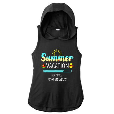 Summer Cute Gift Ladies PosiCharge Tri-Blend Wicking Draft Hoodie Tank