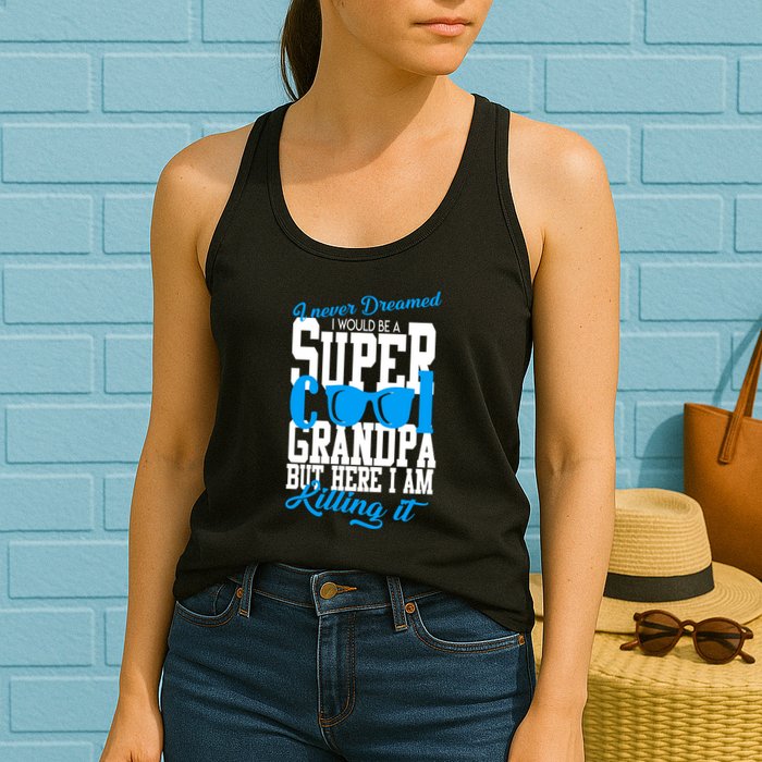 Super Cool Grandpa Womens Tank Top