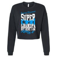 Super Cool Grandpa Cropped Pullover Crew