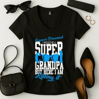 Super Cool Grandpa Women's V-Neck T-Shirt