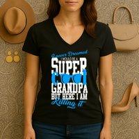 Super Cool Grandpa Women's V-Neck T-Shirt