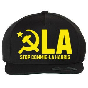 Stop Commiela Harris Kamala Communism Trump Supporter 2024 Wool Snapback Cap