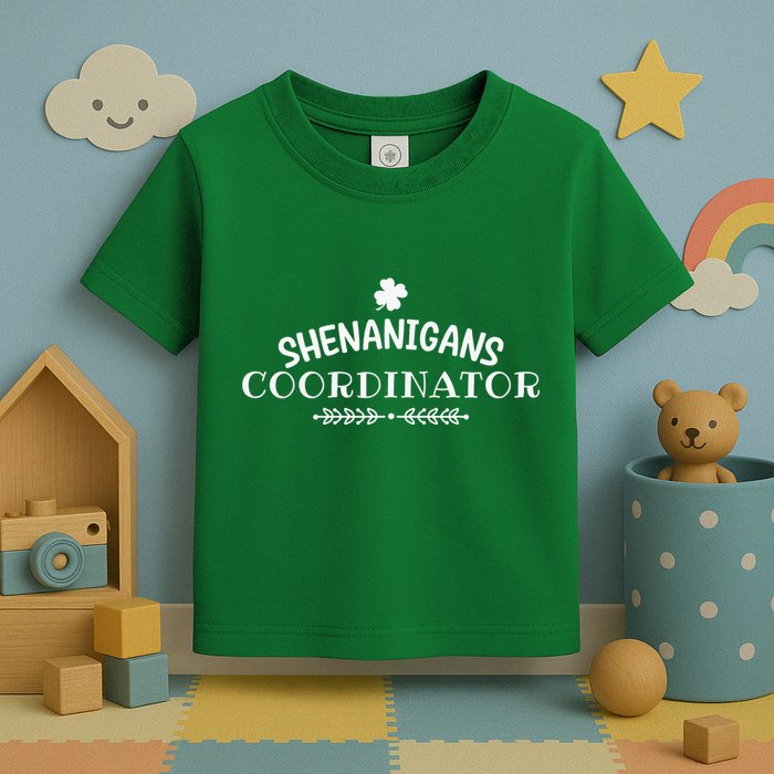 Shenanigans Coordinator Happy St Patricks Day Shamrock Toddler T-Shirt