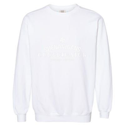 Shenanigans Coordinator Happy St Patricks Day Shamrock Garment-Dyed Sweatshirt