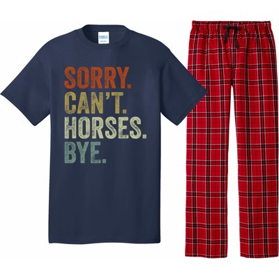 Sorry Cant Horses Bye Funny Horse Pajama Set