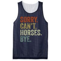 Sorry Cant Horses Bye Funny Horse Mesh Reversible Basketball Jersey Tank