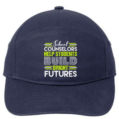 School Counselors Help Students Build Bright Futures 7-Panel Snapback Hat