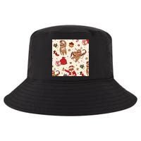 Sloth Christmas Holiday Cool Comfort Performance Bucket Hat