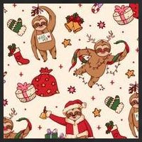 Sloth Christmas Holiday Cool Comfort Performance Bucket Hat