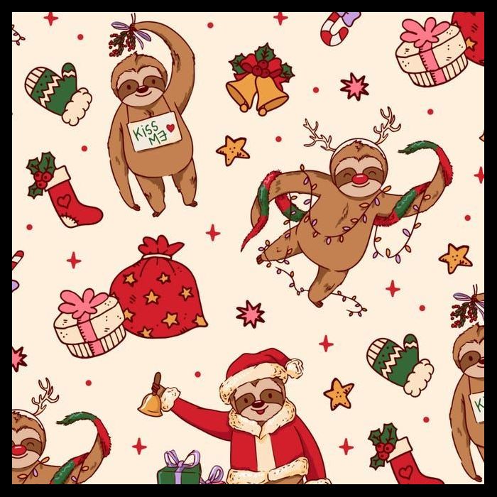 Sloth Christmas Holiday Bucket Hat