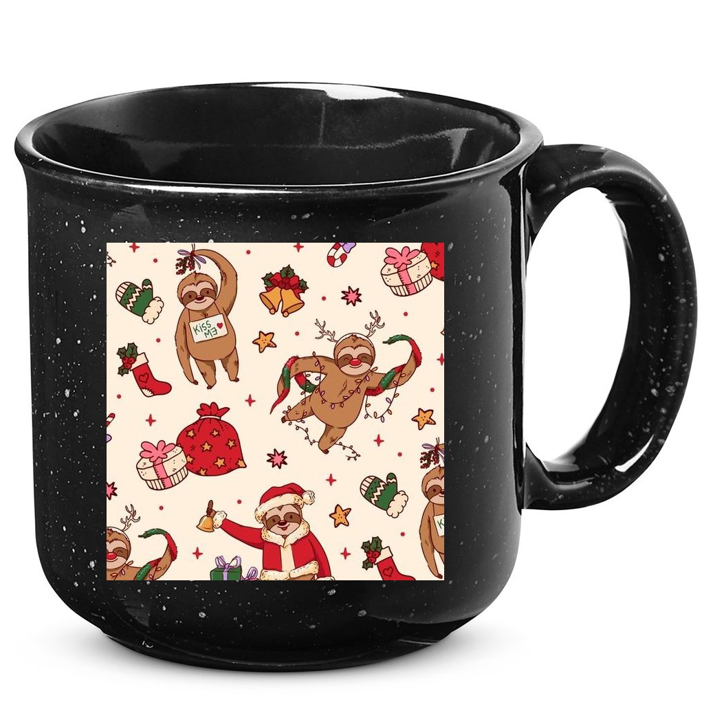 Sloth Christmas Holiday 15oz Campfire Ceramic Mug