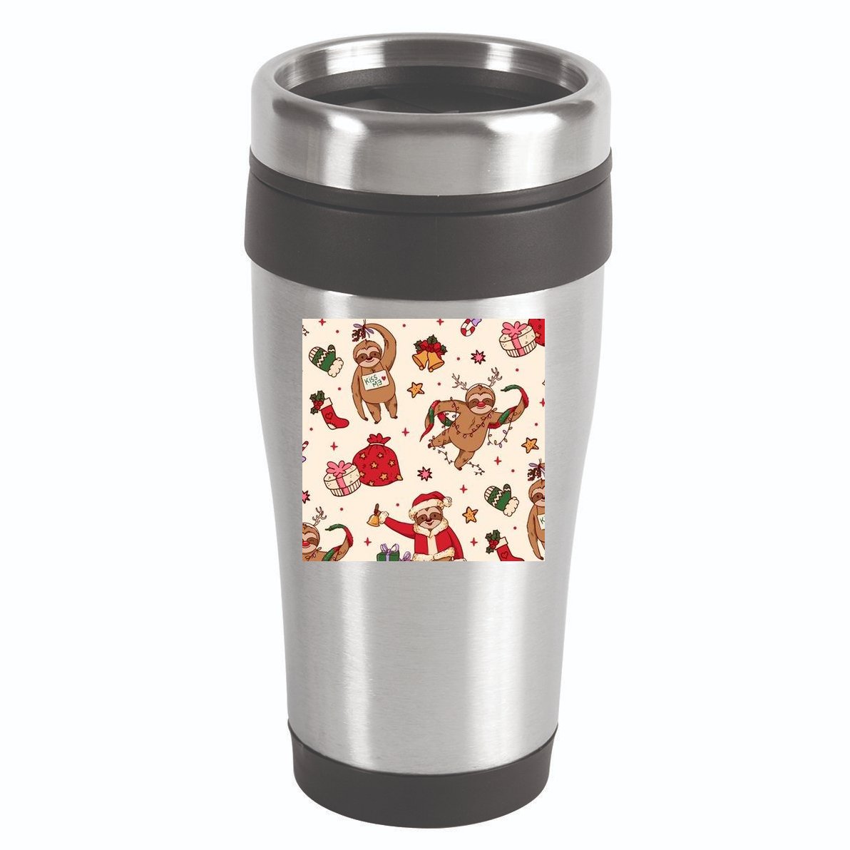 Sloth Christmas Holiday 16oz Travel Tumbler