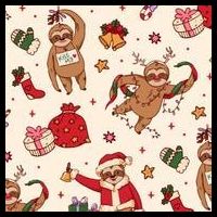 Sloth Christmas Holiday Toddler T-Shirt